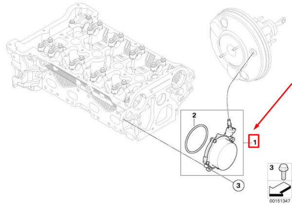 NEW MINI CONVERTIBLE R57 VACUUM PUMP 11667570813 7570813 ORIGINAL - Image 4