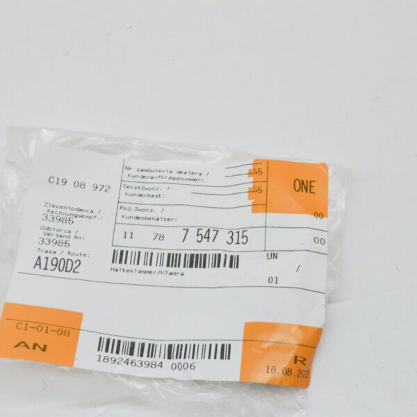 BMW X3 F25 exhaust mounting clamp 11787547315 7547315 NEW ORIGINAL