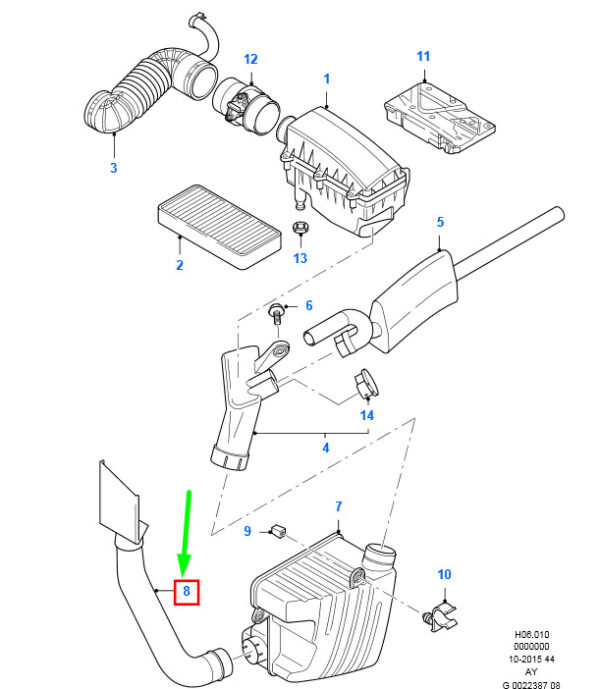 NEW FORD MONDEO MK3 AIR PURIFIER INLET PIPE 1S71-9A675-AG 1201576 ORIGINAL - Image 5