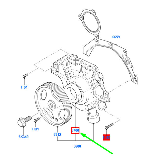 NEW FORD KA MK1 CRANKSHAFT OIL FRONT SEAL 2S6G-6D316-AA 1219337 ORIGINAL - Image 3