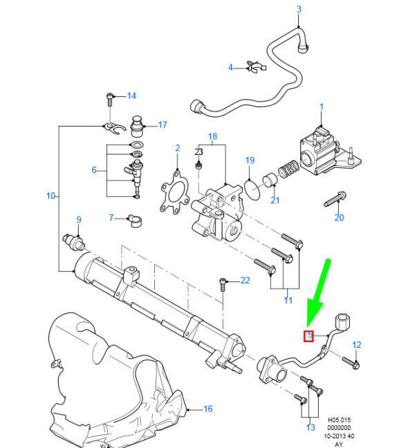 NEW FORD MONDEO MK3 FUEL INJECTOR PIPE 2S7G-9370-BB 1225302 ORIGINAL - Image 3