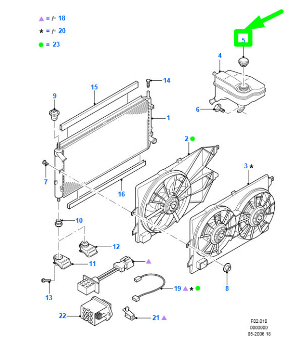 NEU ORIGINAL OEM 98BB-8100-AB 1230968 NEU FORD MONDEO MK3 KÜHLERVERSCHLUSSDECKEL ASSY 98BB-8100-AB 1230968 ORIGINAL
