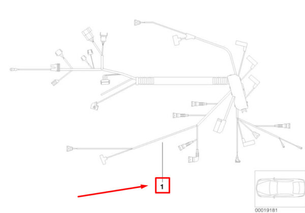 MINI COOPER R50 ENGINE WIRING HARNESS 7533094 12517533094 NEW GENUINE - Image 4