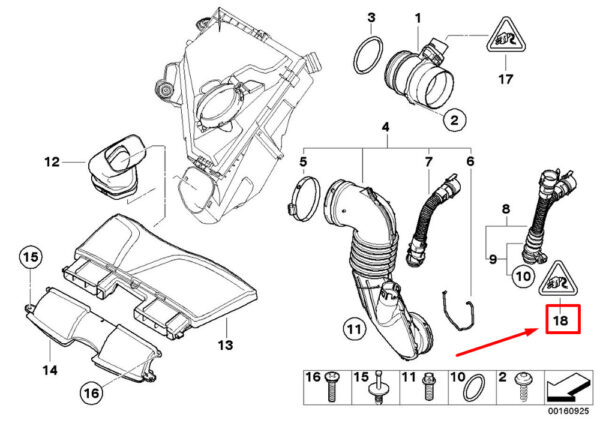 BMW X1 E84 heating element pipe connector housing 12521427787 1427787 new original - Image 4