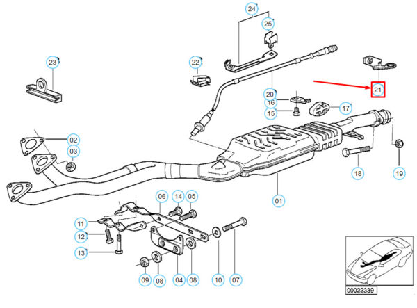 BMW 3 E36 Oxygen Sensor Oxygen Sensor Bracket 12521735478 1735478 NEW ORIGINAL - Image 4