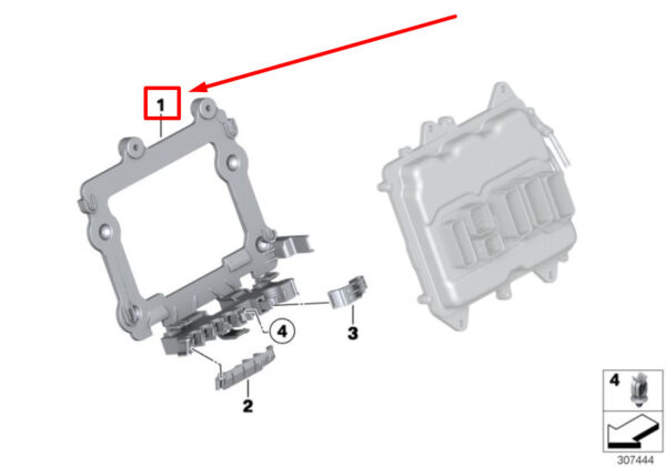 BMW 6 F06 engine computer module support plate 12527843541 7843541 NEW ORIGINAL - Image 4