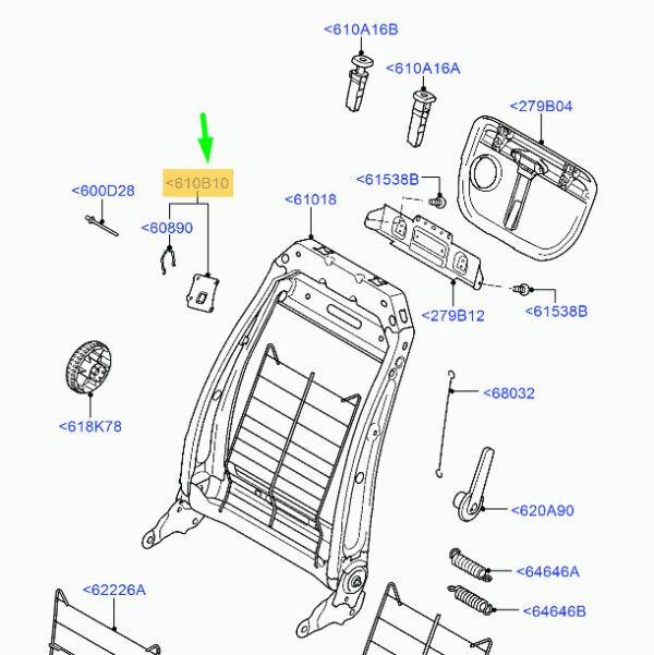 NEW FORD C-MAX MK1 FRONT RIGHT SEAT ARMREST BRACKET HOLDER 1318564 ORIGINAL - Image 3