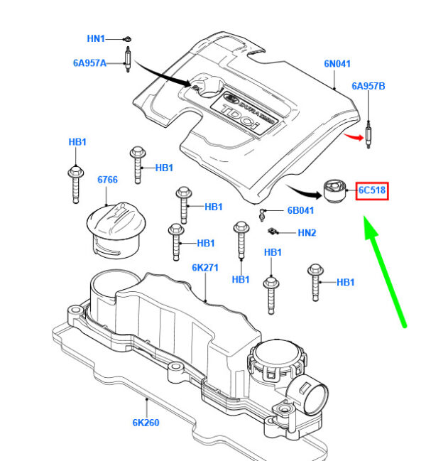 NEW GENUINE OEM 1328866 NEW FORD FOCUS C-MAX MK1 CYLINDER HEAD COVER GROMMET 1328866 ORIGINAL
