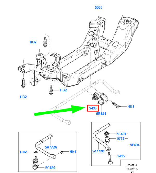 NEW FORD FOCUS MK2 REAR ANTI ROLL BAR BUSH 3M51-4A037-FB 1337965 ORIGINAL - Image 3