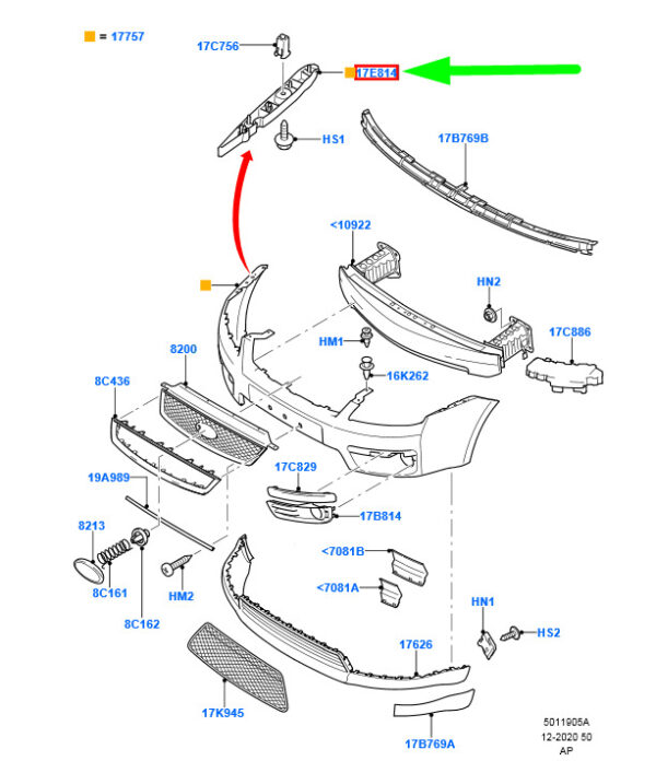 NEW GENUINE OEM 1346767 NEW FORD FOCUS C-MAX MK1 FRONT LEFT BUMPER REINFORCEMENT 1346767 ORIGINAL