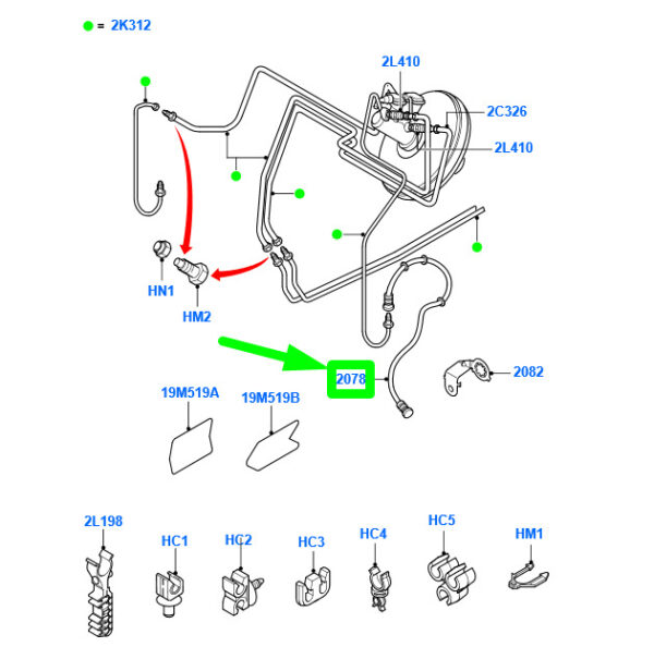 NEW FORD FOCUS MK1 FRONT BRAKE HOSE ASSY 1347217 98AG-2078-AF ORIGINAL - Image 3