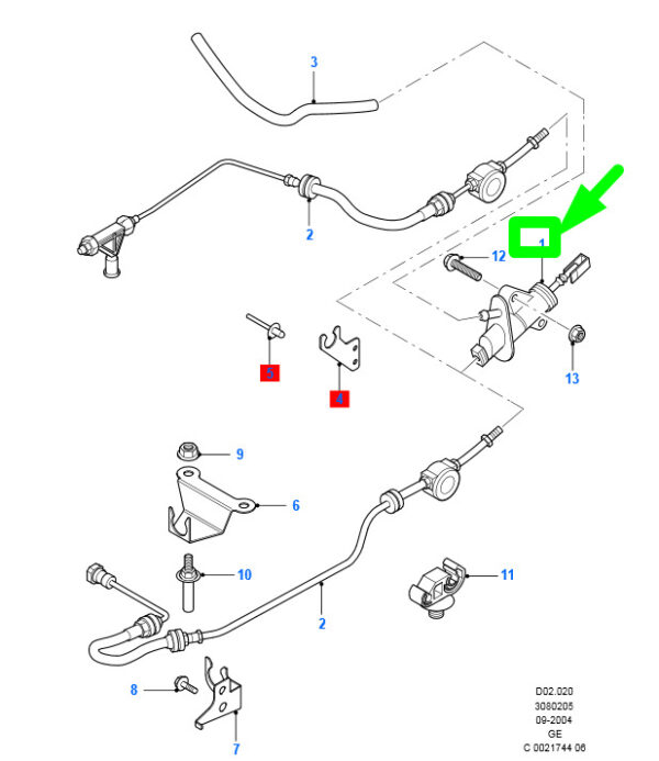 NEW FORD MONDEO MK3 CLUTCH MASTER CYLINDER 1S71-7A543-AE 1351651 ORIGINAL - Image 3