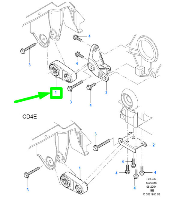 NEW FORD MONDEO MK3 ENGINE MOUNTING 1351679 1S71-6P082-BG ORIGINAL - Image 3