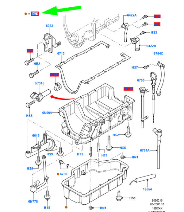 NEW FORD C-MAX MK1 ENGINE OIL PAN ASSY YS6Q-6675-AF 1353148 ORIGINAL - Image 3