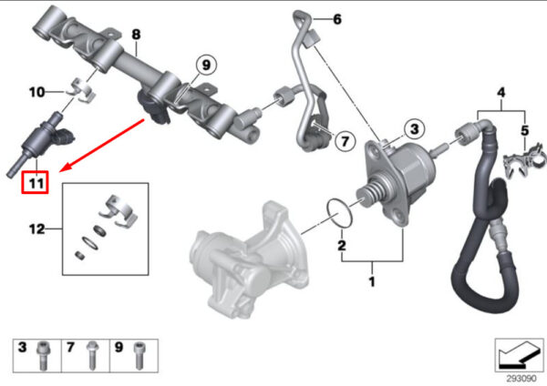 MINI COOPER S R56 High Pressure Fuel RP Injector 13538682350 NEW REAL - Image 4