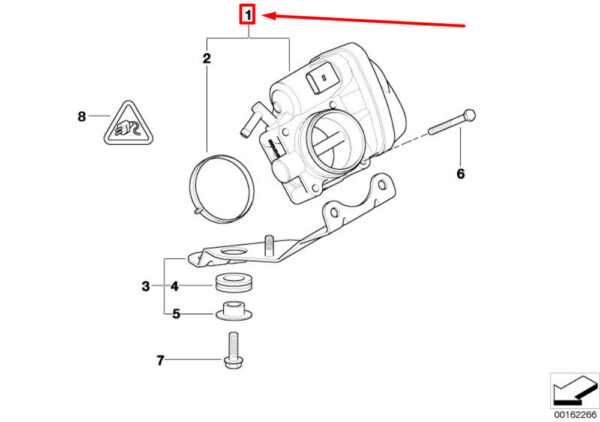 MINI COOPER S CONVERTIBLE R52 THROTTLE BODY 13541503358 NEW GENUINE - Image 5
