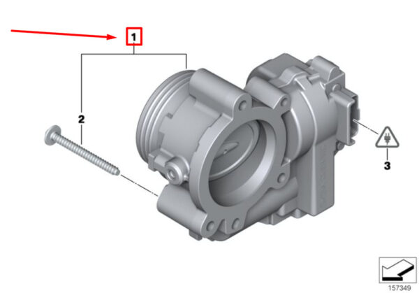 MINI CONVERTIBLE S R57 THROTTLE BODY / BODY 8675278 13548675278 NEW GENUINE - Image 4