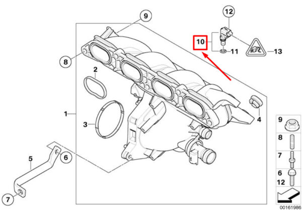 MINI CONVERTIBLE S R57 JCW Intake Manifter Pressure Sensor 13627582552 NEW REAL - Image 4