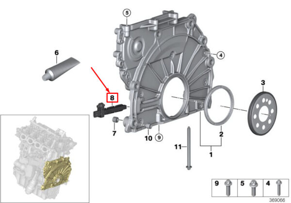 MINI COOPER F56 crankshaft sensor 7806782 13627806782 NEW ORIGINAL - Image 4