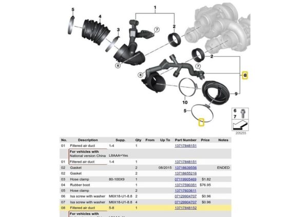 ORIGINAL BMW E46 E90 Air Manifold Filter 13717589653 - Image 4