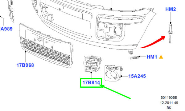 NEW FORD FIESTA MK5 FRONT RIGHT GRILLE 1388479 6N11-19952-ABYYIF ORIGINAL - Image 3