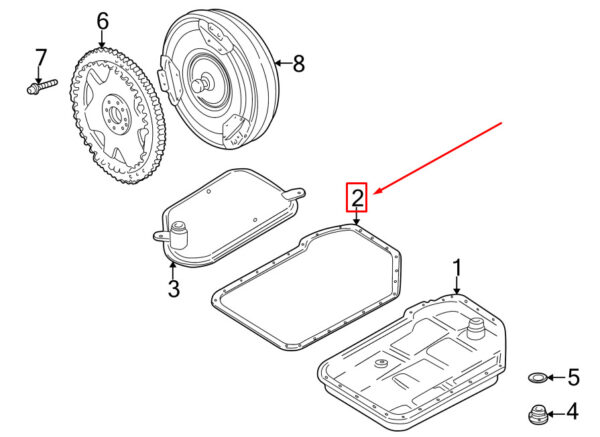 Porsche 911 996 Oil Pan Seal for Automatic Transmission 1402710080 NEW REAL - Image 5