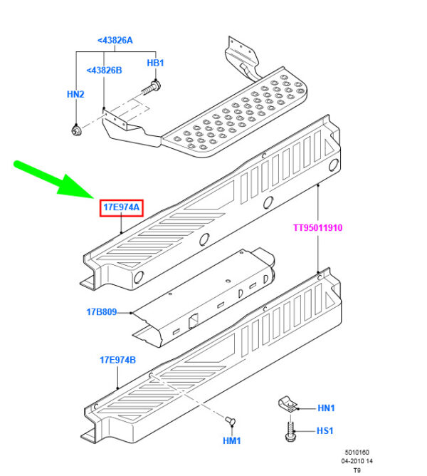 NEW FORD TRANSIT MK3 BACK STEP COVER YC15-17E975-AMM5AB 1408577 ORIGINAL - Image 3
