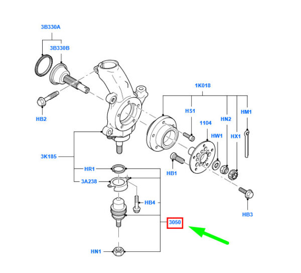 NEW GENUINE OEM 1417351 NEW FORD TRANSIT MK3 FRONT SUSPENSION ARM BALL JOINT ASSY 1417351 ORIGINAL
