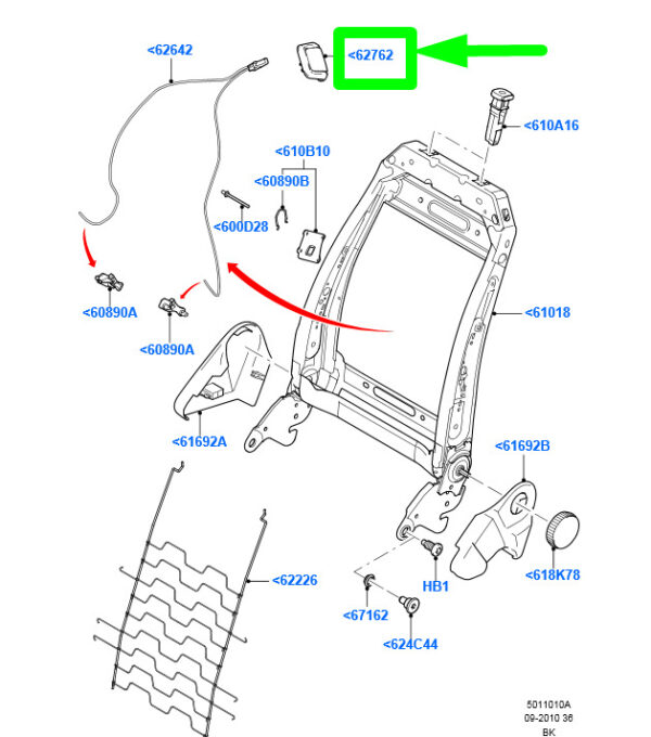NEW GENUINE OEM 1417521 NEW FORD FIESTA WS MK5 FRONT LEFT SEAT HANDLE LEVER ASSY 1417521 ORIGINAL