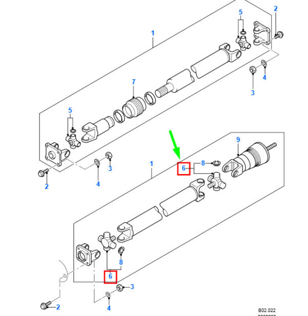 NEW FORD RANGER MK2 FRONT PROPELLER SHAFT UNIVERSAL JOINT KIT 1422934 ORIGINAL - Image 3