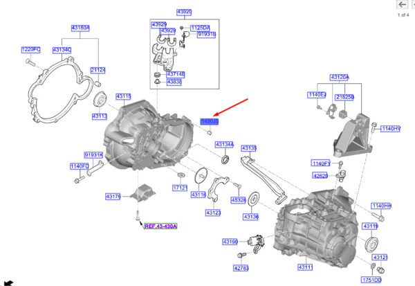 1430310200 Hyundai Tucson NX4 MK4 Clutch Housing Passpoint Pen 1430310200 NEW ORIGINAL