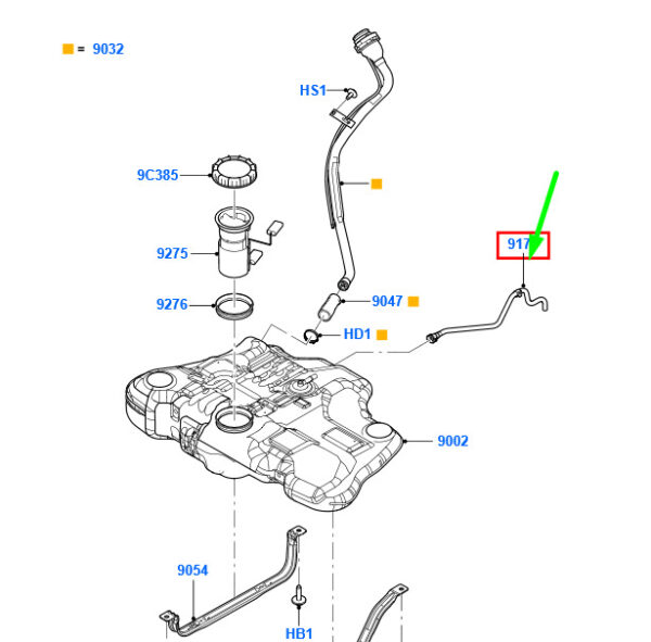 NEW GENUINE OEM 1433624 NEW FORD MONDEO MK3 FUEL TANK VENT TUBE ASSY 1433624 6G91-9A086-BA ORIGINAL