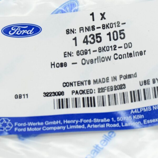 FORD MONDEO MK4 Überlaufbehälter-Schlauchbaugruppe 6G91-8K012-DD 1435105 NEU - Image 6