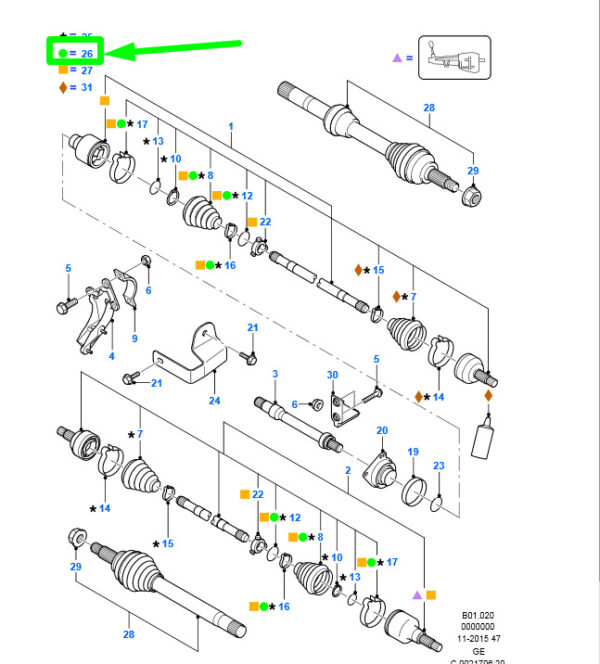NEW FORD MONDEO MK3 FRONT CV BOOT KIT 1447564 1S71-4A084-FD ORIGINAL - Image 3