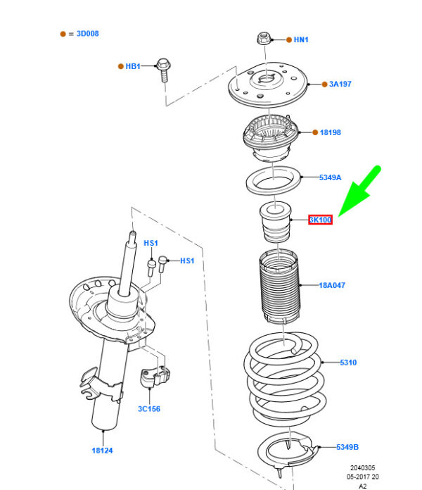 NEW FORD MONDEO MK4 FRONT SHOCK ABSORBER BUMP STOP 1474352 ORIGINAL - Image 3