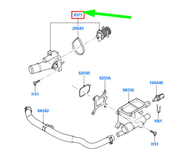 NEW GENUINE OEM 1476110 NEW FORD C-MAX MK1 THERMOSTAT ASSY 4M5G-8575-FC 1476110 ORIGINAL