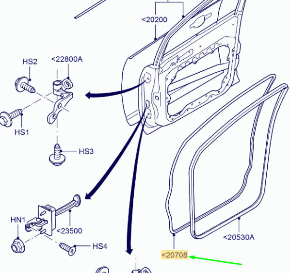 NEW GENUINE OEM 1493362 NEW FORD FOCUS C-MAX FRONT LEFT DOOR WEATHERSTRIP 1493362 ORIGINAL