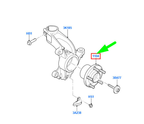NEW FORD MONDEO MK4 FRONT WHEEL HUB ASSY 6G91-2C300-GAC 1496721 ORIGINAL - Image 3