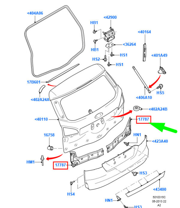 NEW FORD MONDEO ESTATW MK4 BOOT TAILGATE BUMPER RIGHT BRACKET 1524862 ORIGINAL - Image 3