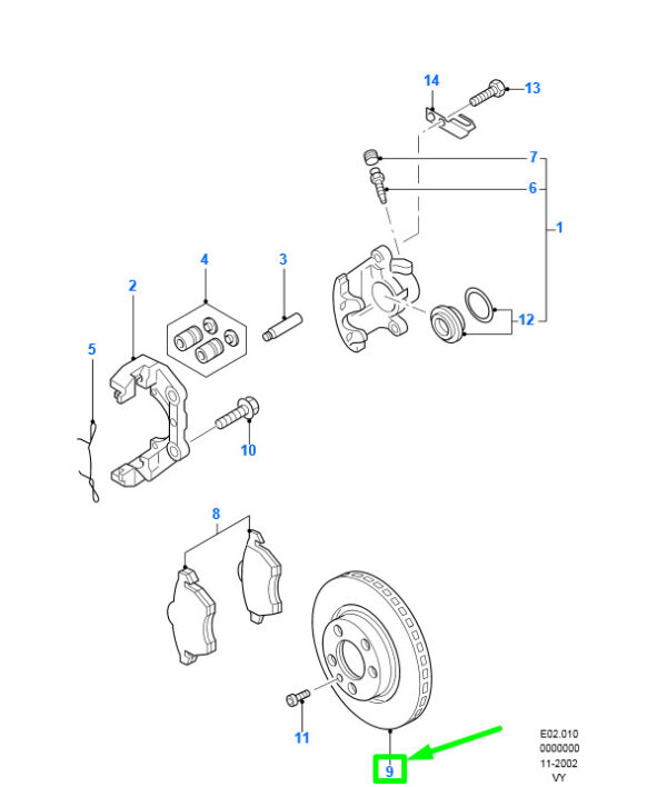 NEW FORD GALAXY V191 MK1 FRONT BRAKE DISC 95VWX-1125-BE 1526686 ORIGINAL - Image 3