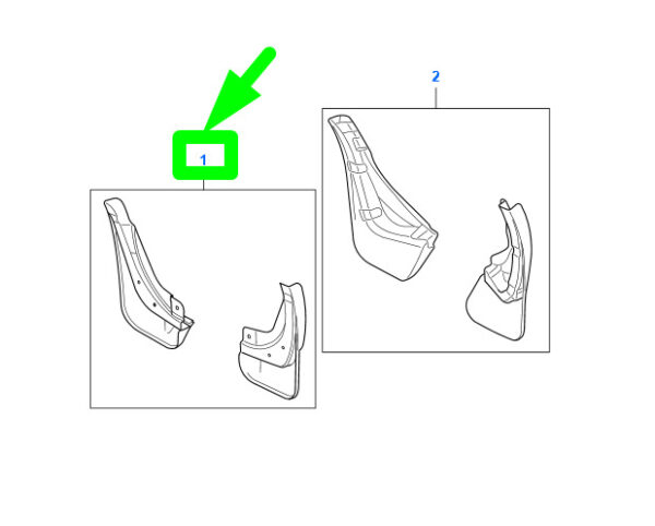 NEW FORD KUGA C394 MK1 FRONT MUDGUARD FLAP SET 1542519 AM8V4J-16G574-AD ORIGINAL - Image 5