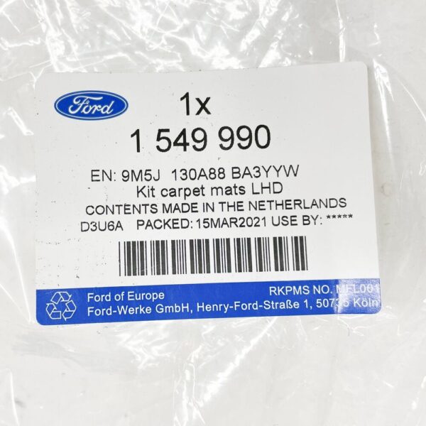FORD FOCUS MK2 RS Floor Mat LHD SET 9M5J-130A88-BA3YYW 1549990 NEW GENUINE - Image 6