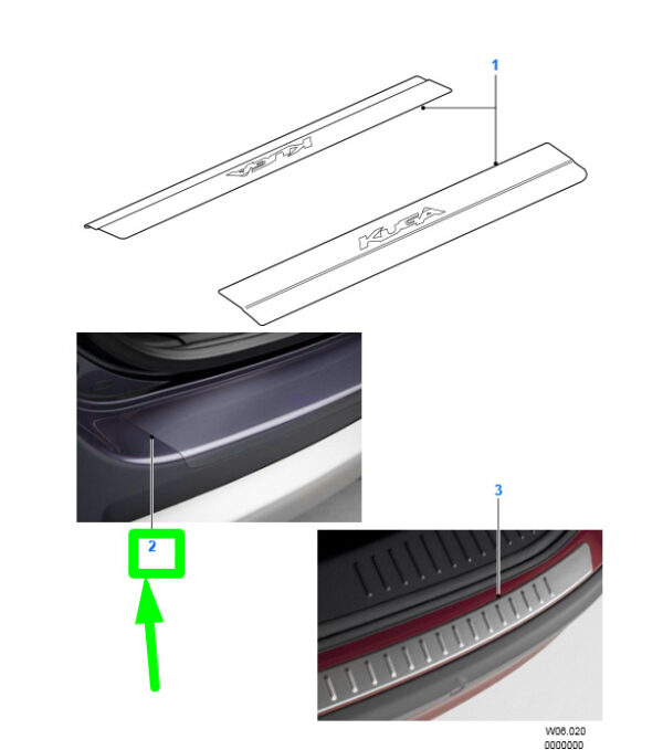 NEW FORD KUGA C394 MK1 REAR BUMPER PROTECTION FOIL 1565625 ORIGINAL - Image 3