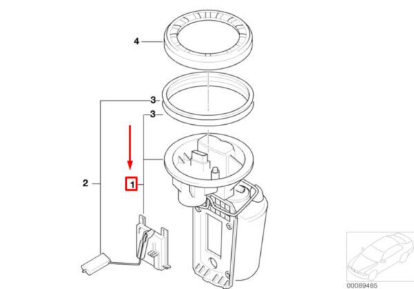 MINI convertible R52 engine fuel pump with level sensor 16146765119 NEW - Image 5