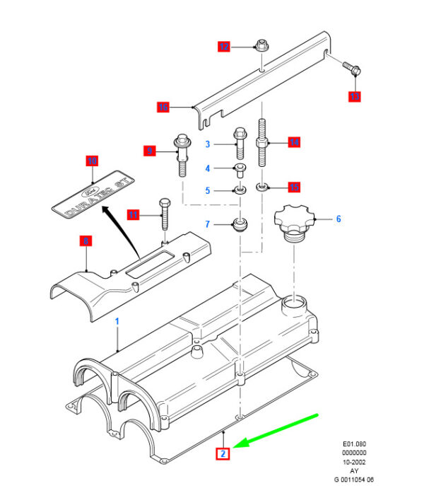 NEW FORD MONDEO MK2 VALVE ROCKER ARM COVER GASKET 1663394 928M-6584-C1B ORIGINAL - Image 3