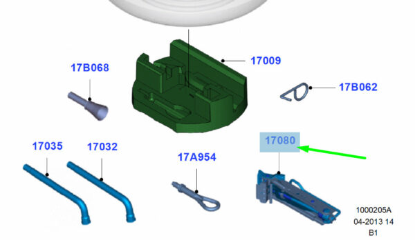 NEW GENUINE OEM 1675918 NEW FORD FIESTA MK7 LIFT JACK ASSY 1675918 8V21-17080-AD ORIGINAL