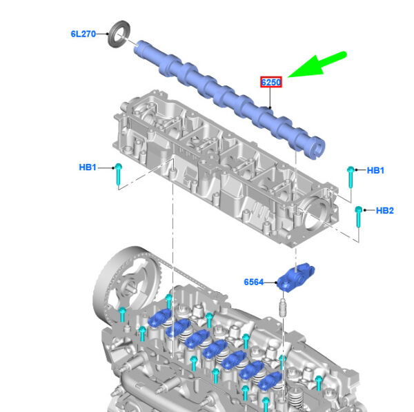 NEW FORD KUGA C520 MK2 CAMSHAFT AV6Q-6250-BA 1685737 ORIGINAL - Image 3