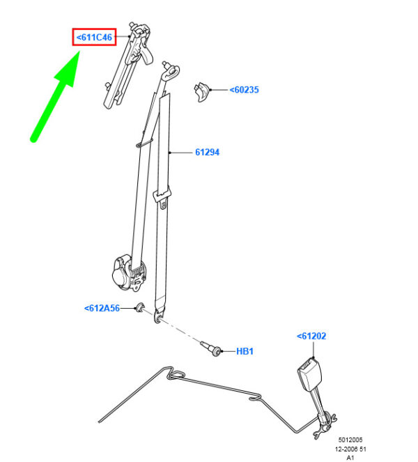 NEW FORD GALAXY MK2 FRONT BELT HEIGHT ADJUSTMENT 1689697 ORIGINAL - Image 3