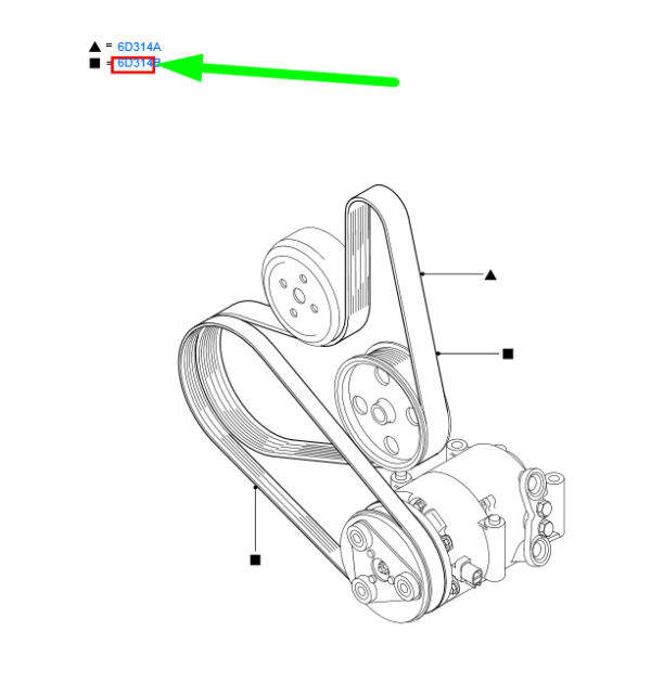 NEW GENUINE OEM 1708273 NEW FORD C-MAX MK1 DRIVE BELTS KIT 4M5Q-6D314-CC 1708273 ORIGINAL