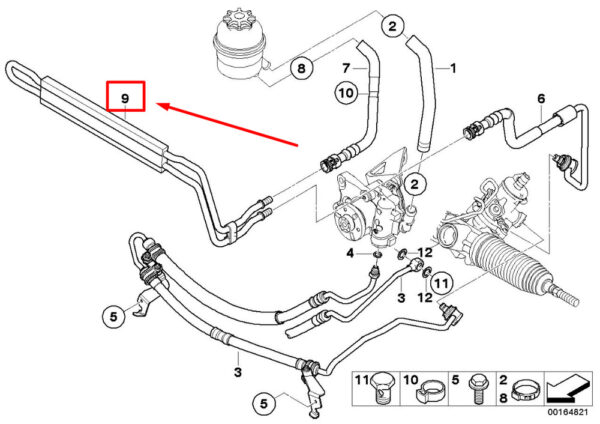 BMW X3 E83 power steering cooler 3422705 17113422705 NEW ORIGINAL - Image 4